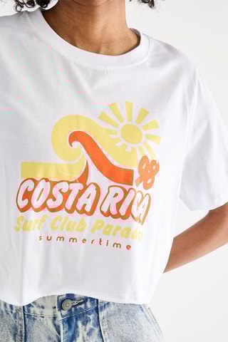 Camiseta cropped - Blanco