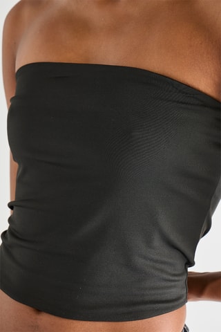 Top crop bustier - Negro