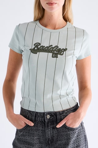 Camiseta de rayas - Verde claro