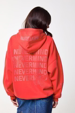 Sudadera con capucha - Rojo