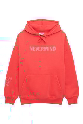 Sudadera con capucha - Rojo