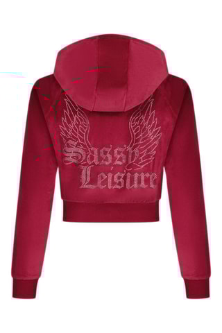 Sudadera con capucha - Rojo