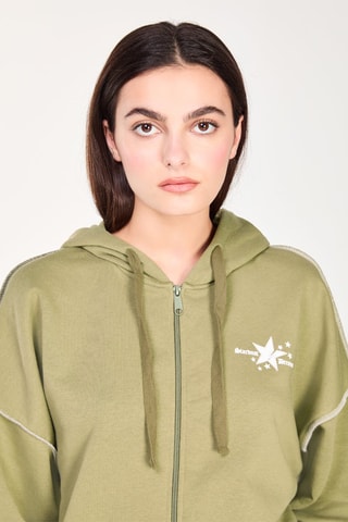 Sudadera con capucha - Caqui