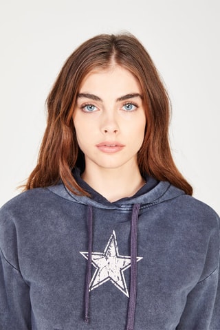 Sudadera con capucha - Gris oscuro 