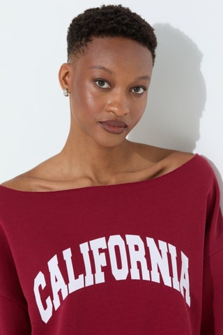 Sudadera oversize - Rojo