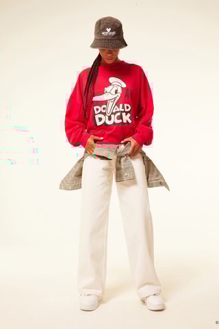 Sudadera Pato Lucas Looney Tunes - Rojo