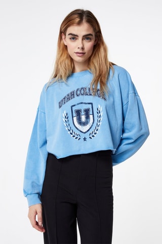 Sudadera corta - Azul