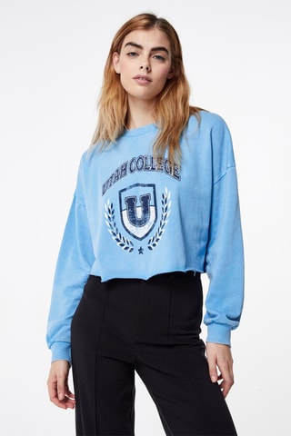 Sudadera corta - Azul