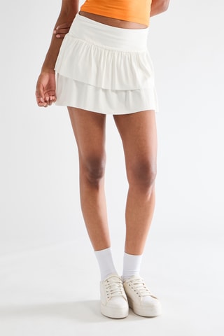 Falda avolantada - Blanco