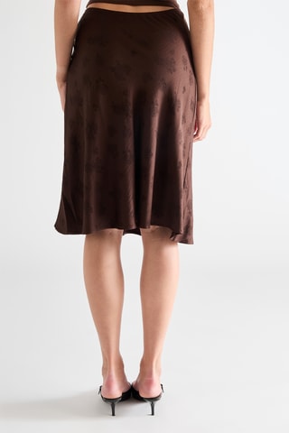 Falda midi - Marrón