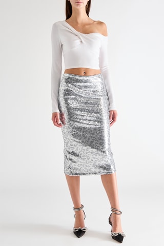 Falda de tubo - Plateado