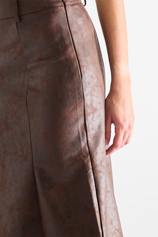 Falda midi - Marrón oscuro