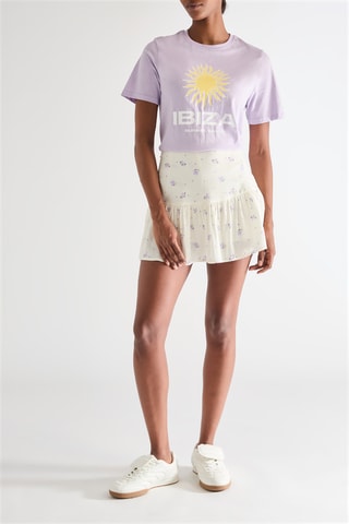 Falda avolantada - Blanco roto