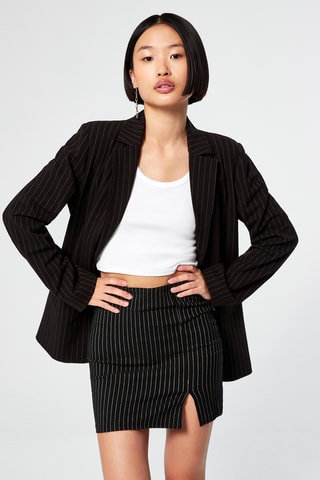 Falda corta - Negro y blanco