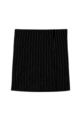 Falda corta - Negro y blanco