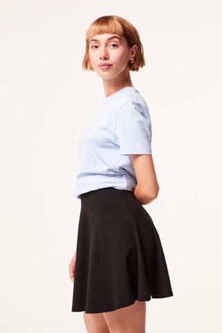 Minifalda de talle alto - Negro