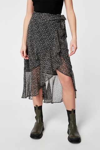 Falda cruzada - Negro