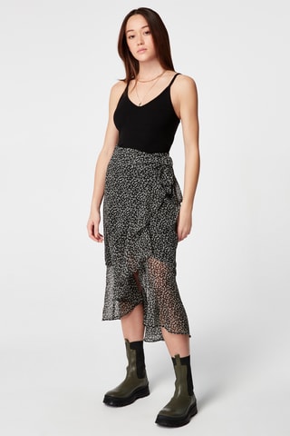 Falda cruzada - Negro