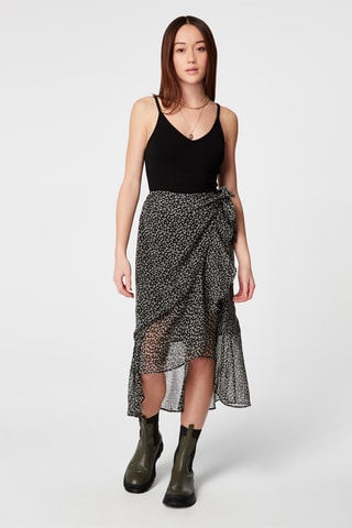 Falda cruzada - Negro