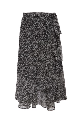 Falda cruzada - Negro