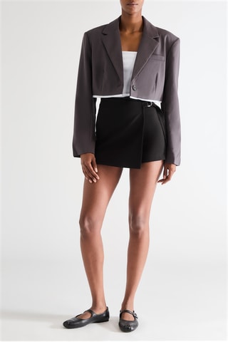 Blazer corta - Gris oscuro