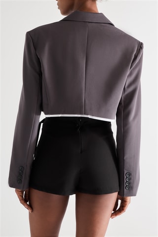 Blazer corta - Gris oscuro