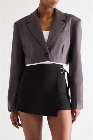 Blazer corta - Gris oscuro