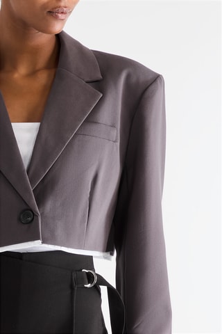 Blazer corta - Gris oscuro