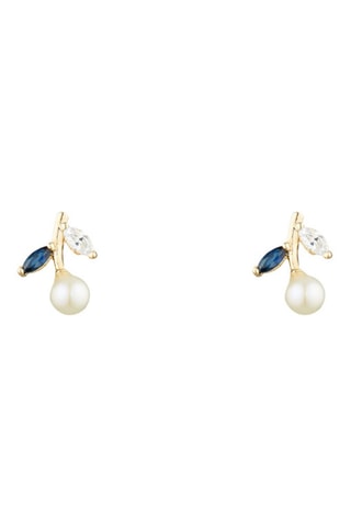 Oorbellen Plume de Saphir Geelgoud en Saffieren