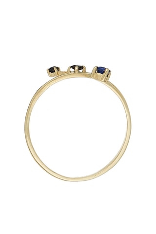 Ring Filante Geelgoud en Saffieren