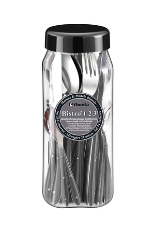 Ménagère en acier inoxydable 13/0 Bistro 1-2-3 - 24 pièces