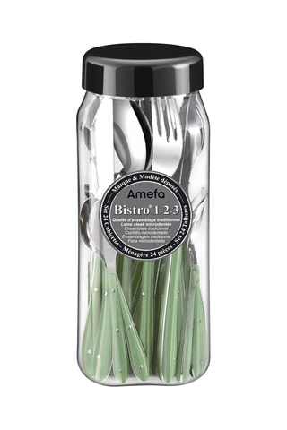 Ménagère en acier inoxydable 13/0 Bistro 1-2-3 - 24 pièces