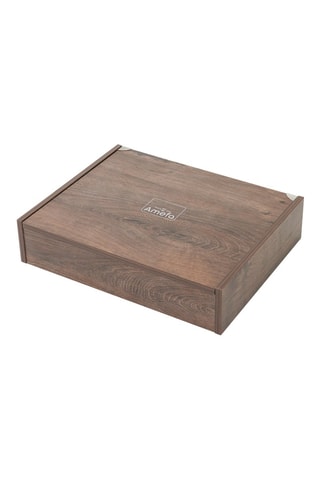 Coffre de rangement en bois pour ustensiles - 40,5 x 30,3 x 8 cm