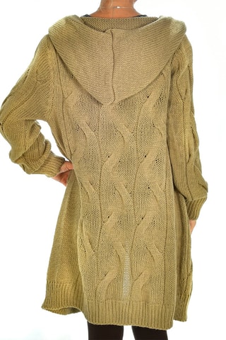 Cárdigan con capucha - Caqui