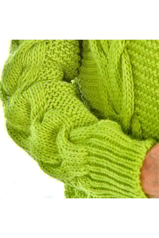 Cárdigan con capucha - Verde claro