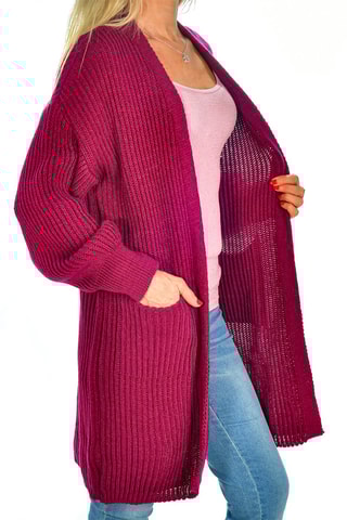 Cárdigan largo - Fucsia