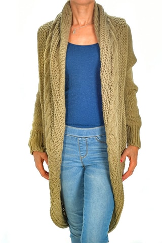 Cárdigan largo - Marrón claro