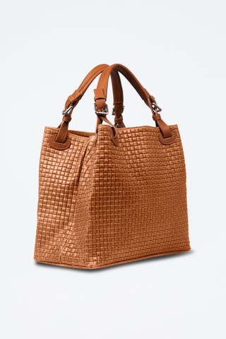 Bolso shopper de piel Emanuela - Marrón claro