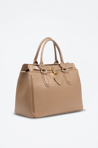 Bolso de piel Arpaise - Topo