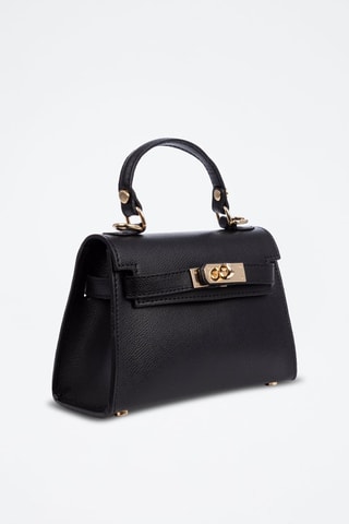 Bolso de piel Asciano - Negro