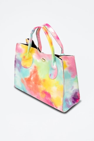 Bolso de piel - Rosa y celeste 