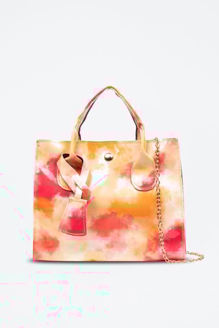 Bolso de piel - Naranja y coral 