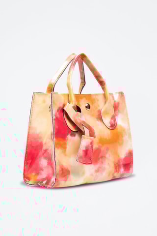 Bolso de piel - Naranja y coral 