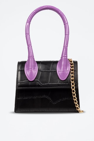 Sac à main - Noir et mauve - Libelulla