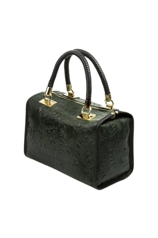 Bolso bowling de piel - Verde oscuro - Firenze Artegiani