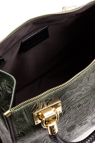 Bolso bowling de piel - Verde oscuro - Firenze Artegiani