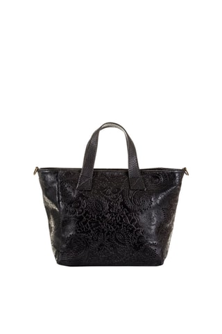 Bolso shopper de piel - Negro