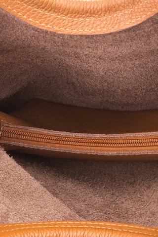 Bolso y bolso de mano de piel - Marrón y dorado