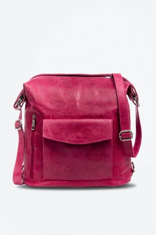 Mochila de piel Irene - Rosa