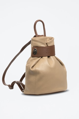 Mochila de piel - Beige